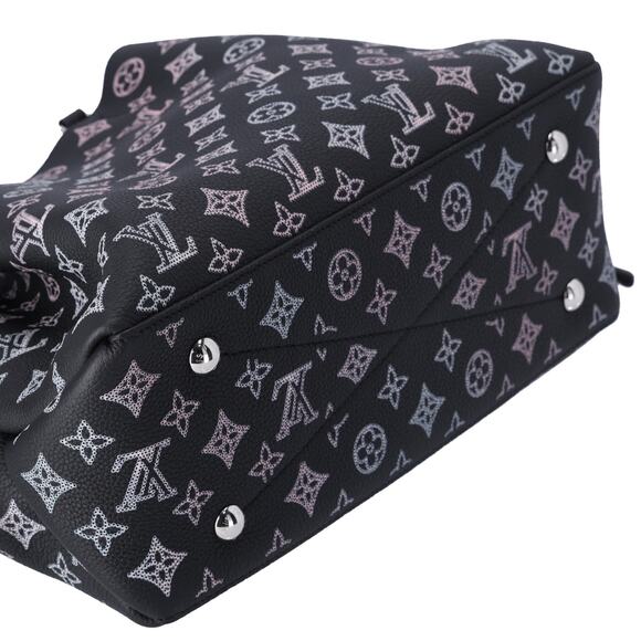 Louis Vuitton Flight Mode Monogram Mahina Bella Tote Rainbow Black - Picture 4 of 9